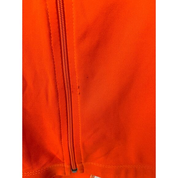 Nike Cycling Full Zip Jersey Womens Sz Large Bright Orange Gray Mesh - Picture 6 of 7